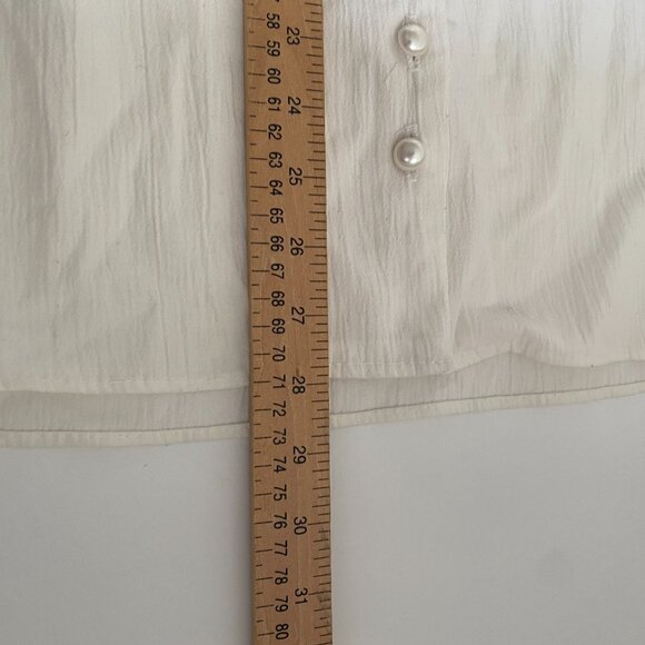 Natural Resources Women's White Short Sleeve Blouse Size Med 859736 Made in USA - Picture 7 of 11